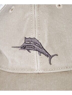 Tommy Bahama Baja Margarita Marlin Trucker Hat Beige White Strapback OS